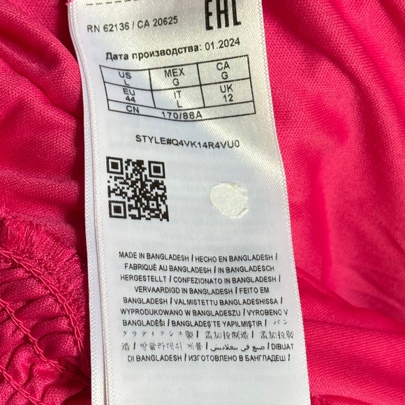 Guess Size Large Bright Pink Maxi Dress feminine flirty sexy - Picture 11 of 15